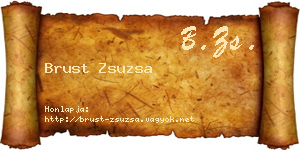 Brust Zsuzsa névjegykártya